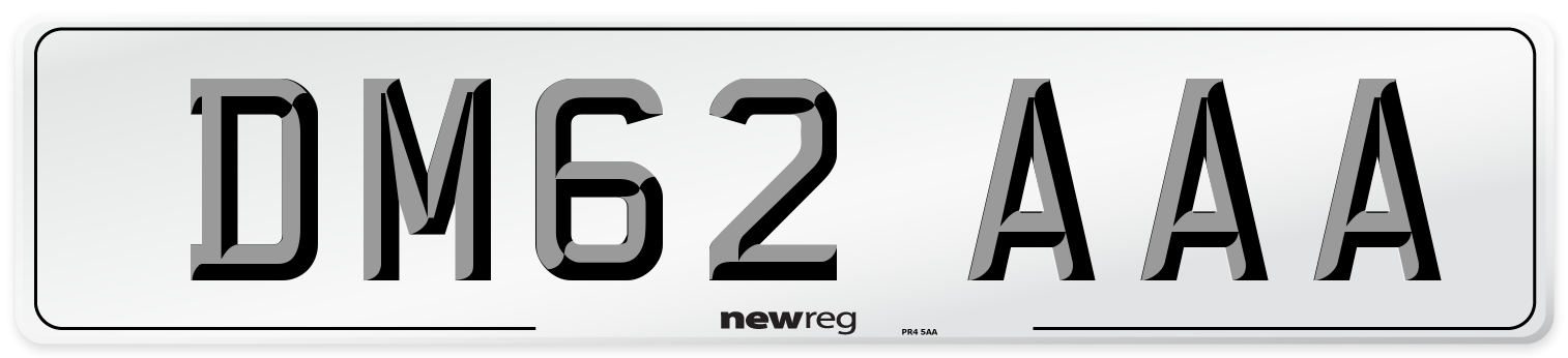 DM62 AAA Number Plate from New Reg